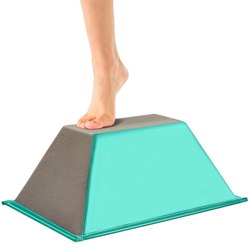 Poen Cheer Flyer Balance Stand Trainer Cheerleading Stunt Wedge | Wedge Design for Flexibility and Core Strength, Stability Training for Youth Adults, Improves Balance and Coordination Skills - color: Green