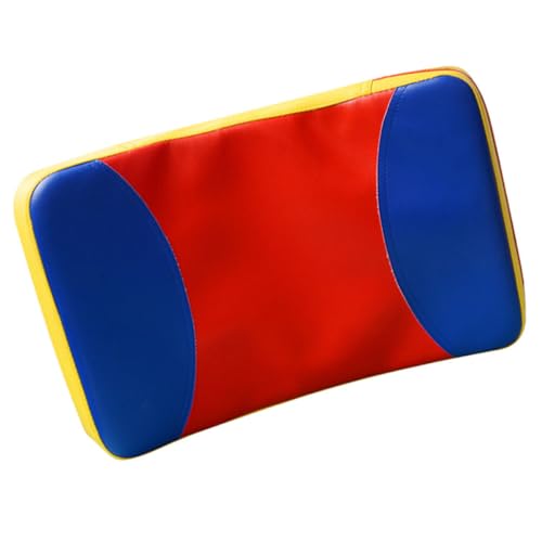 Taekwondo Kick Shield and Kicking Strike Pad, Large Three-Color Curved Kickboxing Body Protector with Handle for Martial Arts Training and Sparring