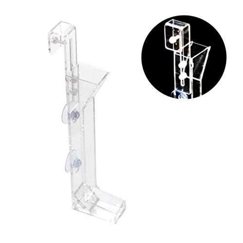 Shrimp Tubes-Glass Shrimp Aquarium Fish Tank Feeder Tube Transparent Feeder Tray Container Acrylic (20x6x3cm)