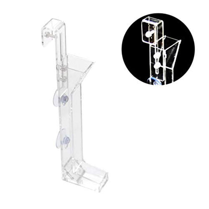 Shrimp Tubes-Glass Shrimp Aquarium Fish Tank Feeder Tube Transparent Feeder Tray Container Acrylic (20x6x3cm)