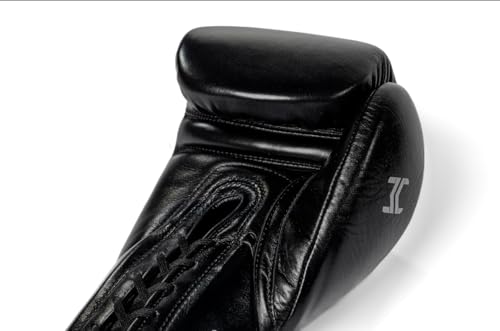 HIT N MOVE All Day Pro Balance Sparring and Bag Boxing Gloves LACE UP, Boxing Gloves Men & Women, Boxing Equipment, Sparring & Bag Gloves for Boxing, Kickboxing, Muay Thai, MMA - color: Black, size: 14 OZ