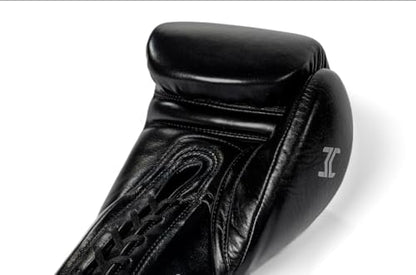 HIT N MOVE All Day Pro Balance Sparring and Bag Boxing Gloves LACE UP, Boxing Gloves Men & Women, Boxing Equipment, Sparring & Bag Gloves for Boxing, Kickboxing, Muay Thai, MMA - color: Black, size: 14 OZ