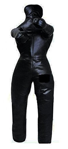 Bestzo MMA Martial Arts Brazilian Grappling Dummy Standing Position Black Synthetic Leather-70 inches