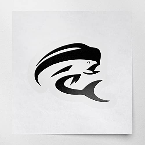 2 Pcs - No Background Decal Stickers of Stylish Mahi Mahi Fish 1 (Black) Premium Waterproof Vinyl Decal Stickers for Laptop Phone Accessory Helmet Car Window Mug Tuber Cup Door USCstic51247aBL040522 - color: Black, size: 2.4'' x 1.8''
