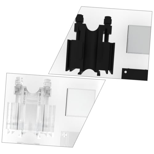 Abaodam 2Pcs Fish Tank Fixed Clips Multifunctional Aquarium Holder Durable Fish Tank Pipe Clamp with Groove Design for Organizing Wires and Preventing Abrasion