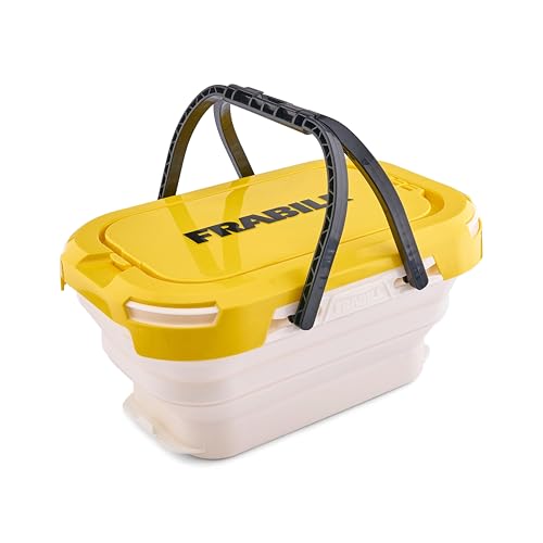 Frabill Collapsible Live Bait Bucket, 6 qt Capacity, Collapses to Same Size as Plano 3700 Stowaway, Comfortable Handles - size: 6Qt, style: Bucket