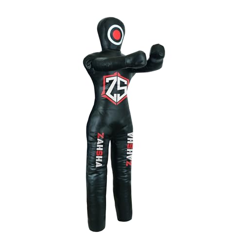 BJJ Wrestling Grappling Throwing Dummy Bag, Unfilled, PU Leather - size: 48 inches| 120cm|4 Feet