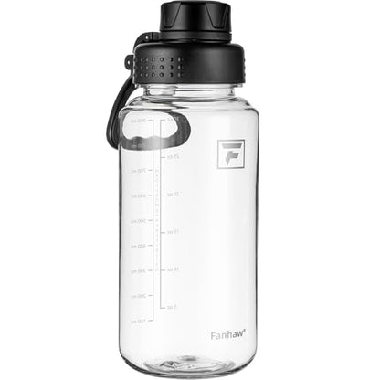 Fanhaw 32 oz Clear BPA-Free Tritan Water Bottle with Fast-Flow Spout Lid, BPA-Free & Leak-Proof Wide-Mouth Reusable Bottle for Gym, School & Office, Back to School Essentials (Clear&Black) - color: Clear&Black, style: 1 Pack
