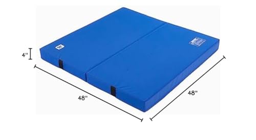We Sell Mats Bifolding Gymnastics Crash Landing Mat Pad, Safety for Tumbling, Back Handspring Training and Cheerleading - size: 4 ft x 4 ft x 4 Inch