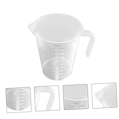 Cabilock 2pcs Thickened Measuring Cup for Aquariums Accurate Water Change Tool Scale for Fish Feeding and Liquid Measurement Capacity Easy to Read and Non-breakable Design