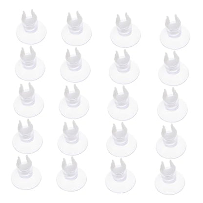 20pcs Oxygen Hose Cup Clips for Fish Tank Aquarium Holders for Easy Installation and Space Saving Inner Highly Transparent Design