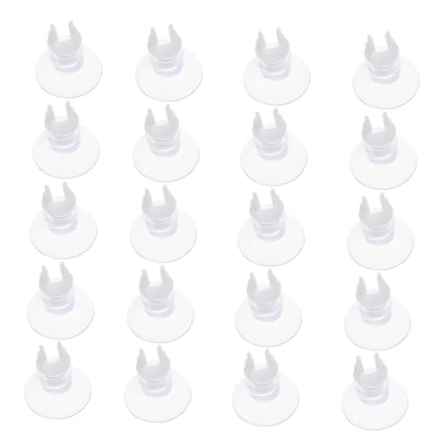 20pcs Oxygen Hose Cup Clips for Fish Tank Aquarium Holders for Easy Installation and Space Saving Inner Highly Transparent Design
