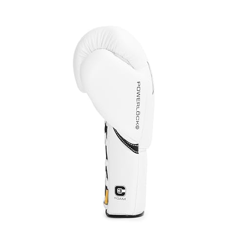Everlast Powerlock OG Pro Boxing Gloves - color: White/White/Black, size: 10oz
