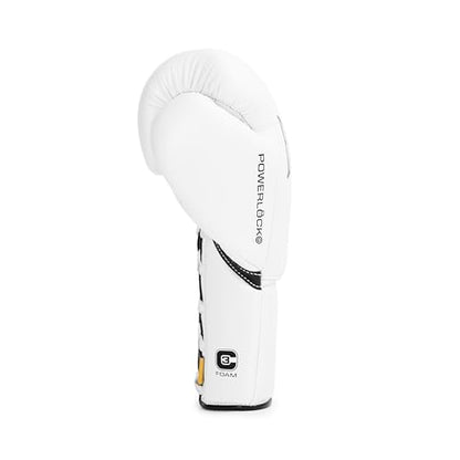 Everlast Powerlock OG Pro Boxing Gloves - color: White/White/Black, size: 10oz