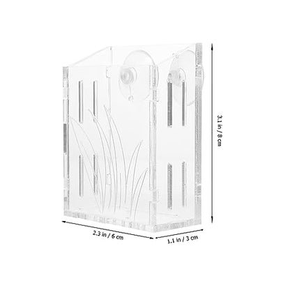 Ipetboom Acrylic Fish Tank Planter Small Vertical Plant Holder for Aquarium Decorative Water Plant Cup