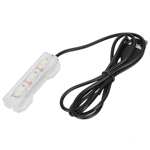 Zerodis Small Underwater Aquarium Light, Lightweight Water Plant LED Light Freshwater Fish Tank Lamp Aquarium Accessories Fit for Office Desktop Decorations USB Charging 6X 2cm