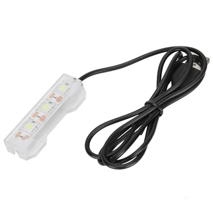 Zerodis Small Underwater Aquarium Light, Lightweight Water Plant LED Light Freshwater Fish Tank Lamp Aquarium Accessories Fit for Office Desktop Decorations USB Charging 6X 2cm