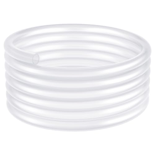 AUAUY 8mm ID X 11mm OD Clear PVC Vinyl Tubing, 5m/16ft Length Lightweight Flexible Tubing Hose, UV Chemical Resistant, Food Grade Plastic Pipe for Irrigation Water Oil Transfer Aquarium, Non-Toxic - color: 5m/16ft length, size: 8mm ID x 11mm OD