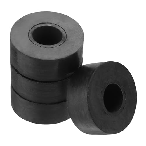 PATIKIL Vibration Isolation Washer 1" OD 0.4" ID 0.4" Thick, 4 Pack Rubber Round Anti Mechanical Damping Feet Pads, Black