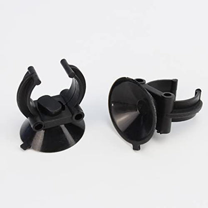 Heater Suction Cups for Aquarium Heaters Sucker with Clip Hose Tube Holders Clamps for Fish for Tank Accessories Easy to Aquarium Heater Suction Cups with Clips, Black