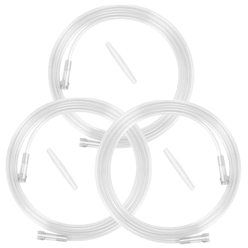 5 Foot High Flow Oxygen Tube Extension - Transparent, Crush Resistant, PVC, Pack of 3 Tubes - size: 3PCS Oxygen Extension Tubing-5 Ft