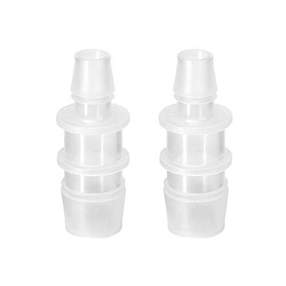 Plastic Hose Barb Reducer Fitting 3/4" to 1/2" Barbed Reducing Union Adapter Splicer Mender Joint Fitting (Pack of 2) - size: 3/4-1/2