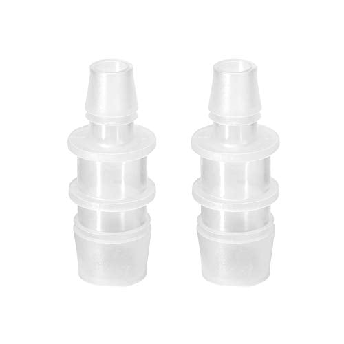 Plastic Hose Barb Reducer Fitting 3/4" to 1/2" Barbed Reducing Union Adapter Splicer Mender Joint Fitting (Pack of 2) - size: 3/4-1/2