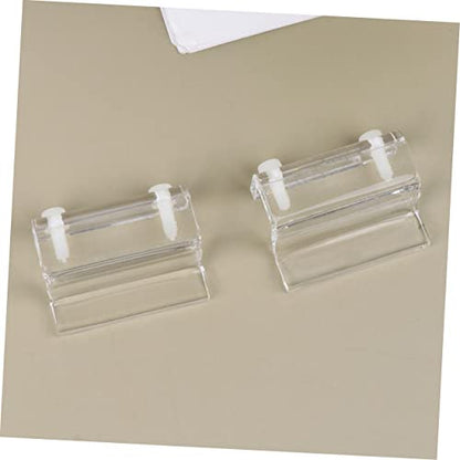 Aquarium Support Brackets 4pcs Acrylic Fish Tank Cover Holder Easy to Install Suitable for Open Ribs Tanks (White)