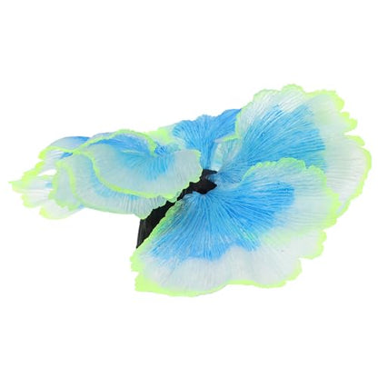 POPETPOP Artificial Aquarium Plants Decorative Aquatic Grass Model Blue Silicone Water Grass Ornament Fish Tank Micro Landscape Decor for Freshwater and Saltwater Tanks