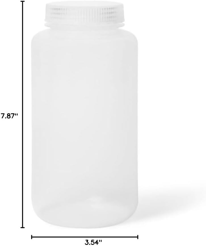 United Scientific® Unistore™ - Sample Containers with Lids - Laboratory Grade Polypropylene Wide Mouth Reagent Bottle - 32 Oz Bottles with Caps (1000ml), Plastic Bottles with Lids, Pack of 1 - size: 32 oz (Pack of 1)