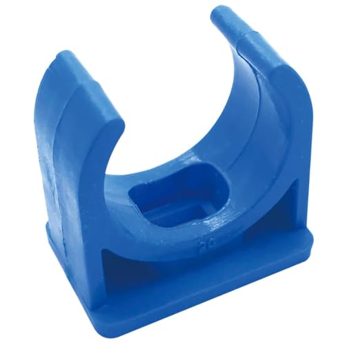 50 Pcs U-Shaped PVC Pipe Clamps Clips, Buckles Fit for 1/4" (16mm) Pipes, Supply and TV Trays Tubing Hose Hanger Support Pex Tubing (Blue 16mm) - size: 16mm,50Pcs(Blue)