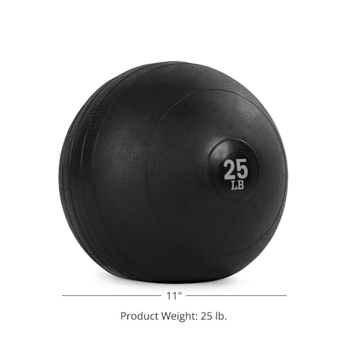 Titan Fitness Rubber Slam Ball, Dead Weight Ball Absorbs Impact, Minimal Bounce, Textured Surface for Strength and Conditioning, Cardio Workouts, Full Body Workout - style: 11.3kg(25파운드)