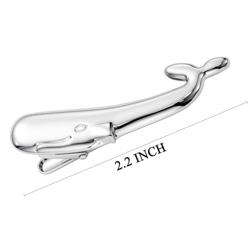HAWSON 2/2.2 Inch Various Tie Clips for Men Unique, Personalized Novelty Tie Bars Pins Tacks, Funny Theme Wedding Holiday Gifts for Husband Groomsmens - style: Whale