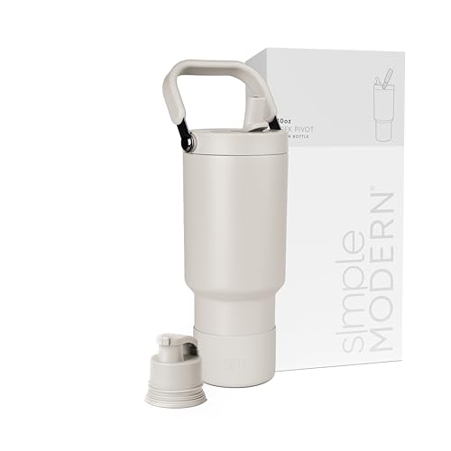 Simple Modern Tumbler with Handle, Water Jug | 30oz | Beige - color: -Almond Birch, size: 30 Ounces