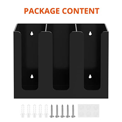 Acrylic Coffee Cup and Lid Storage Organizer Holder, 3 Compartments, Black - color: Black-3 Compartment
