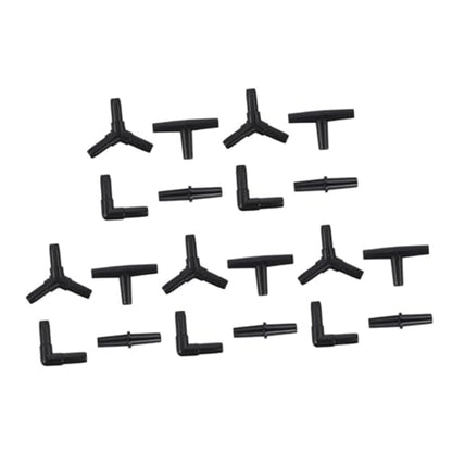 60pcs Aquarium Air Pump Connector Airline Tubing Adapters for Fish Tank Oxygen Supply Includes Shapes Easy to Install