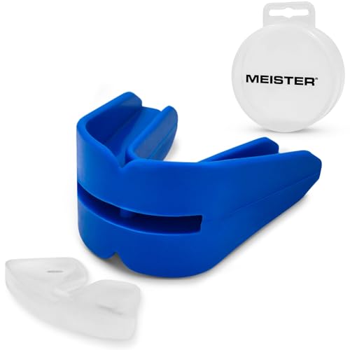 Meister Moldable Double Mouth Guard w/Case - Blue - color: Blue