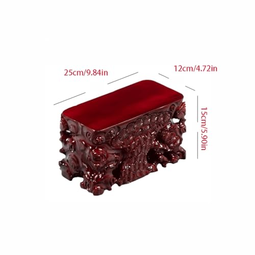 thalo Pedestal Stand Solid Wood Carved Flowerpot Fish Tank Heightened and Thickened Rectangular Base Pad Plants Display Base