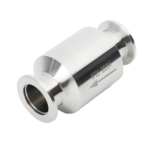 KF-25 Vacuum Pump Check Valve, Stainless Steel 304, Non-Return One Way for Vacuum Pump(KF-25 Flange 40mm)