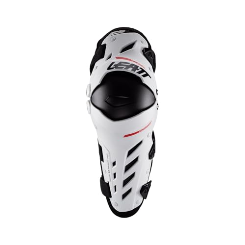Leatt Unisex-Adult Motorcycle Pivoting Knee and Shin Hard Shell Impact Foam Guard - color: White, size: Small/Medium