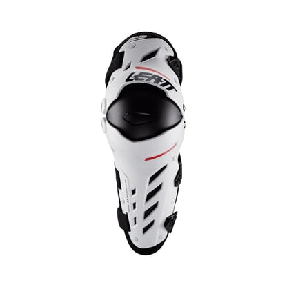 Leatt Unisex-Adult Motorcycle Pivoting Knee and Shin Hard Shell Impact Foam Guard - color: White, size: Small/Medium