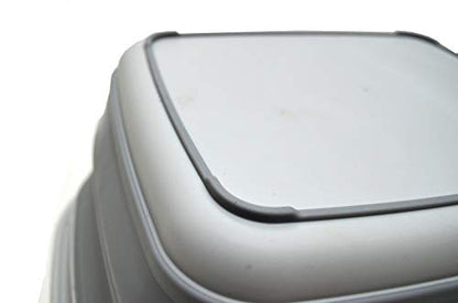 SAMMART 7.7L (2 Gallon) Collapsible Tub - Foldable Dish Tub - Portable Washing Basin - Space Saving Plastic Washtub (Grey, S) - color: Gray, size: Small