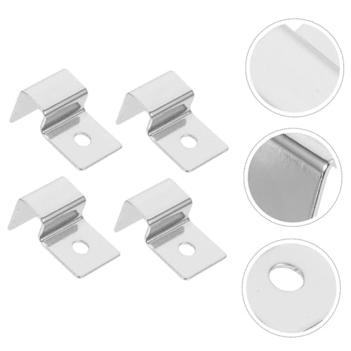 COLLBATH Fish Tank Accessory 4pcs Stainless Steel Support Frame for Aquarium Lid Holder