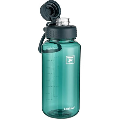 Fanhaw 32 oz Clear BPA-Free Tritan Water Bottle with Fast-Flow Spout Lid, BPA-Free & Leak-Proof Wide-Mouth Reusable Bottle for Gym, School & Office, Back to School Essentials (Dark Green) - color: Dark Green, style: 1 Pack