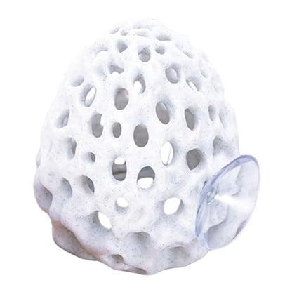 Shrimp Cave, 2.8x3.2 Inch Fish Tank Rocks with Suction Cup, Hollow & Multifunctional Fish Tank Accessories, Simulation Aquarium Decor for Home