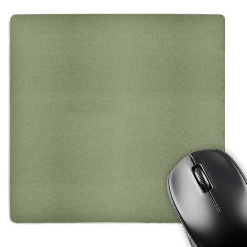 3dRose LLC 8 x 8 x 0.25 Inches Mouse Pad, Moss Green Greenish Grey Gray Muddy Plain Simple One Single Solid Color Brown Green Sage (mp_159859_1)