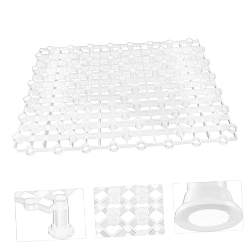 HANABASS 4pcs Aquarium Divider Boards Reusable Fish Tank Bottom Plate Grid Flexible Splicing Design Material for Fish Separation and Filtration Pegs Included