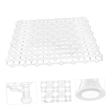 HANABASS 4pcs Aquarium Divider Boards Reusable Fish Tank Bottom Plate Grid Flexible Splicing Design Material for Fish Separation and Filtration Pegs Included