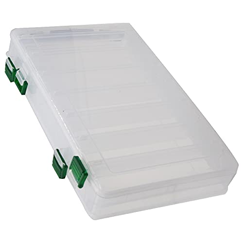 NA 12/16 Compartments Double Sided Fishing Storage Tackle Box Visible Hard Plastic Clear Fishing Lure/Bait/Squid/Jig/Minnows/Hooks Accessories Storage Case Container