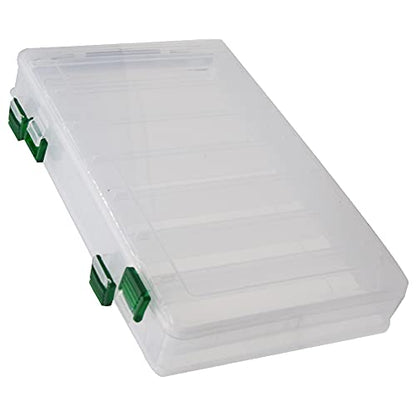 NA 12/16 Compartments Double Sided Fishing Storage Tackle Box Visible Hard Plastic Clear Fishing Lure/Bait/Squid/Jig/Minnows/Hooks Accessories Storage Case Container